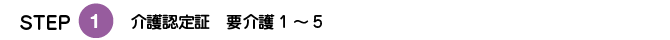 STEP1：介護認定証　要介護1～5